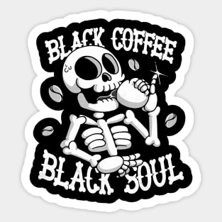 Black Coffee Black Soul Sticker